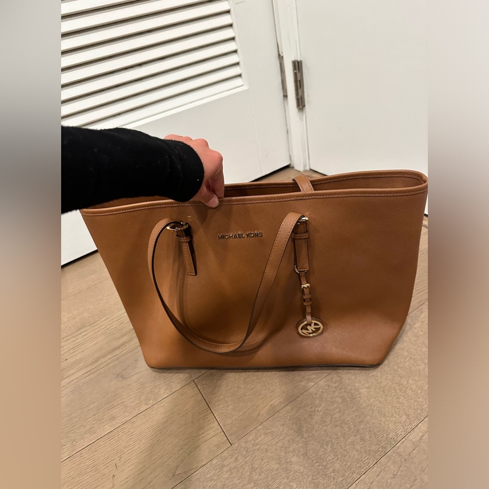Michael Kors brown tote bag